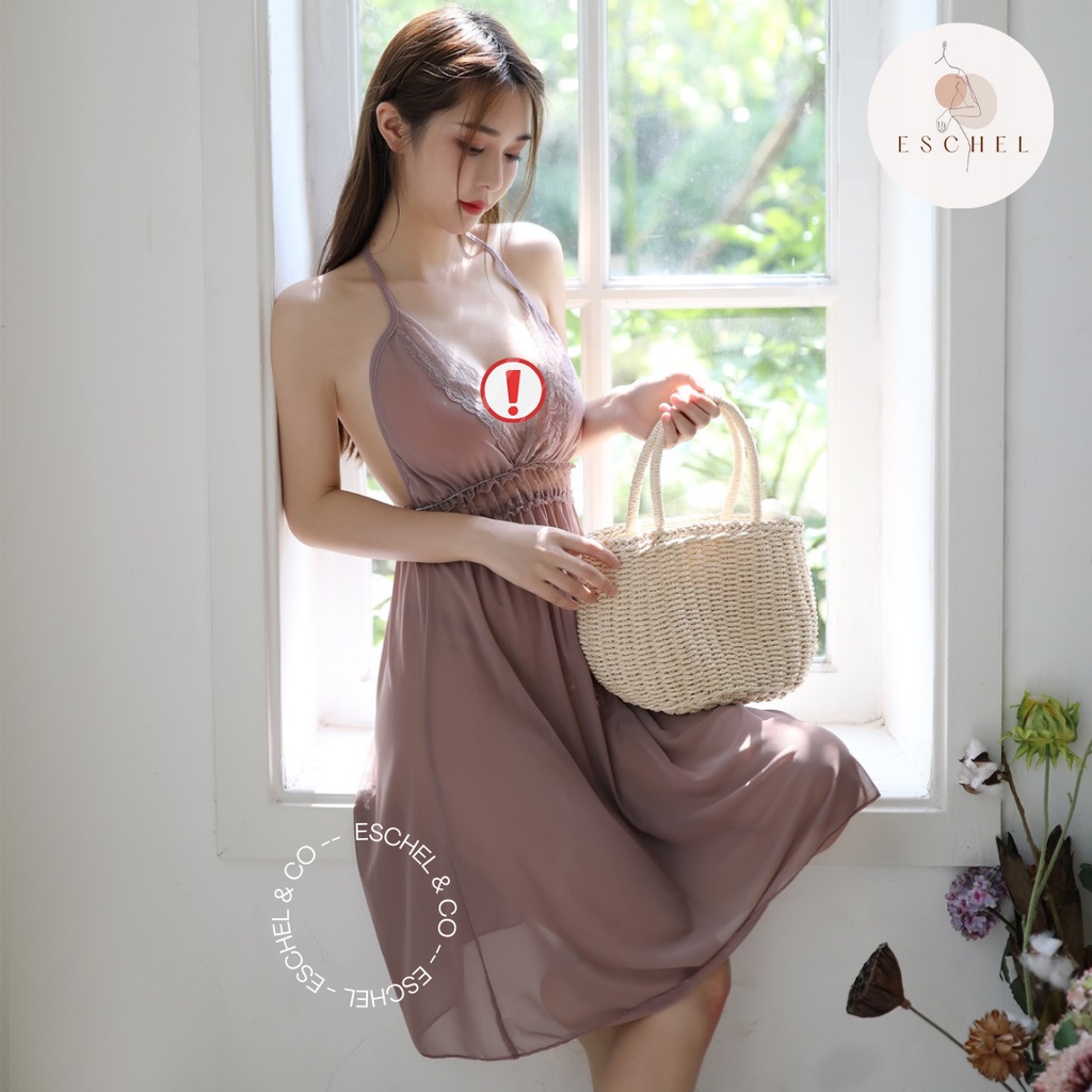 Eschelandco - ELENA Lingerie Sexy Dress + G String / Baju Tidur Sexy