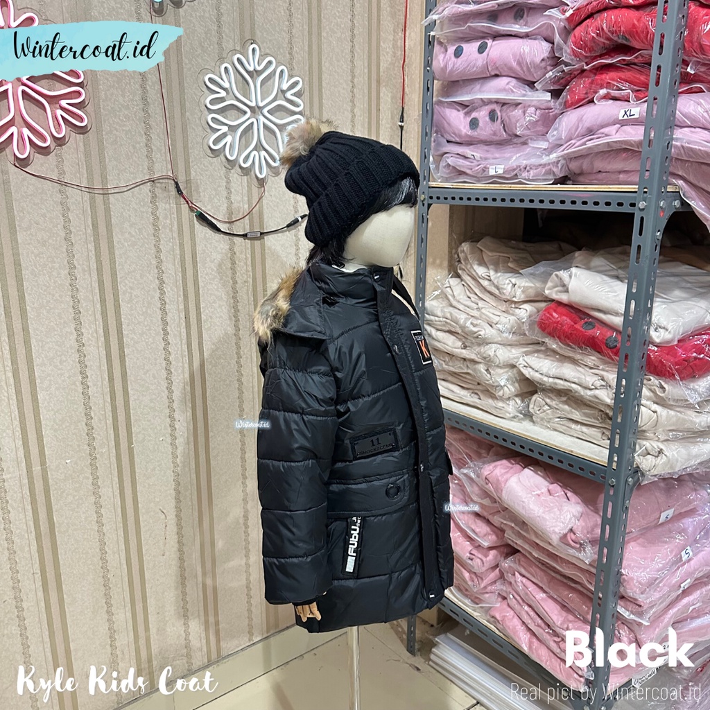 Winter coat KYLE boys Mantel Jaket Bulu Angsa anak cowok laki laki import hitam musim dingin