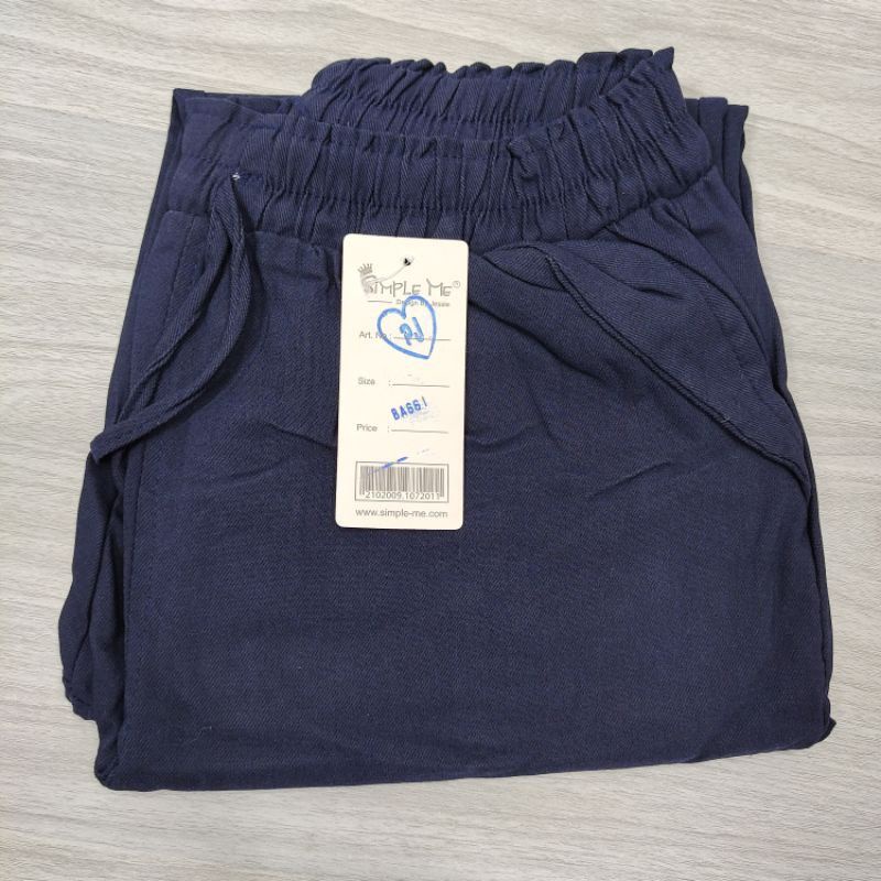 BAGGY PANTS WANITA IMPORT STREECH//CELANA PANJANG WANITA TEBAL POLOS