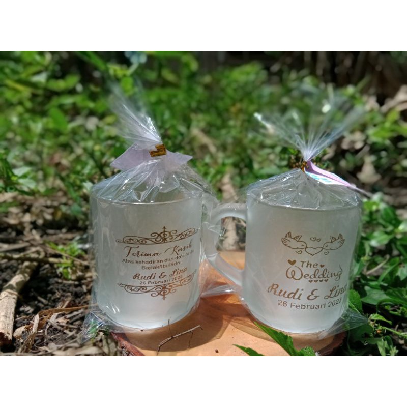 SOUVENIR GELAS GAGANG | SOUVENIR PERNIKAHAN MURAH