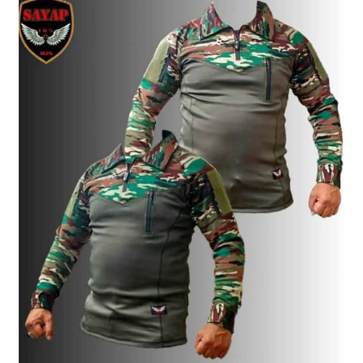 KAOS BDU WANGKI TACTICAL TNI FULL SCUBA IMPORT,BQJU LENGAN BANJANG BDU,BAJU LORENG,