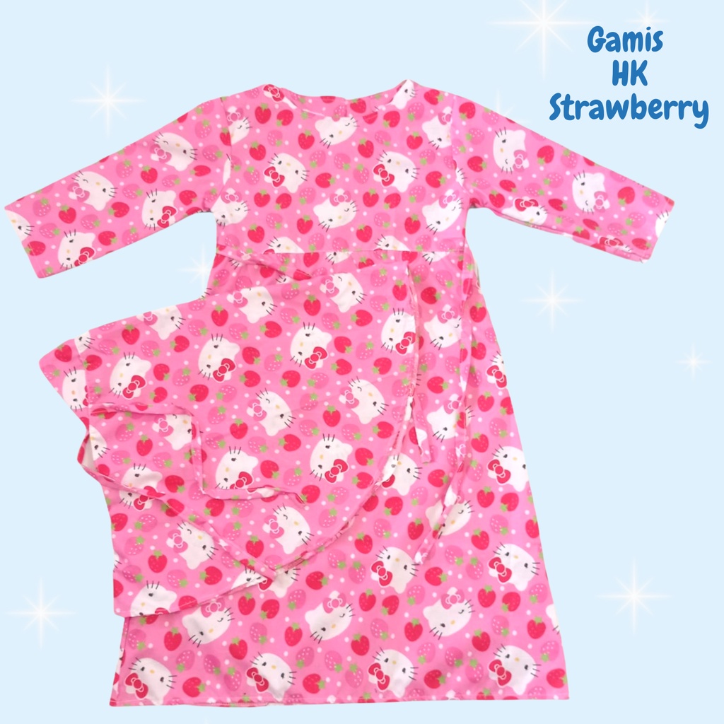 ELBOX Set Gamis anak karakter  1 sampai 6 tahun/ gamis anak / gamis anak perempuan / baju muslim anak/baju anak/setelan anak/set anak perempuan