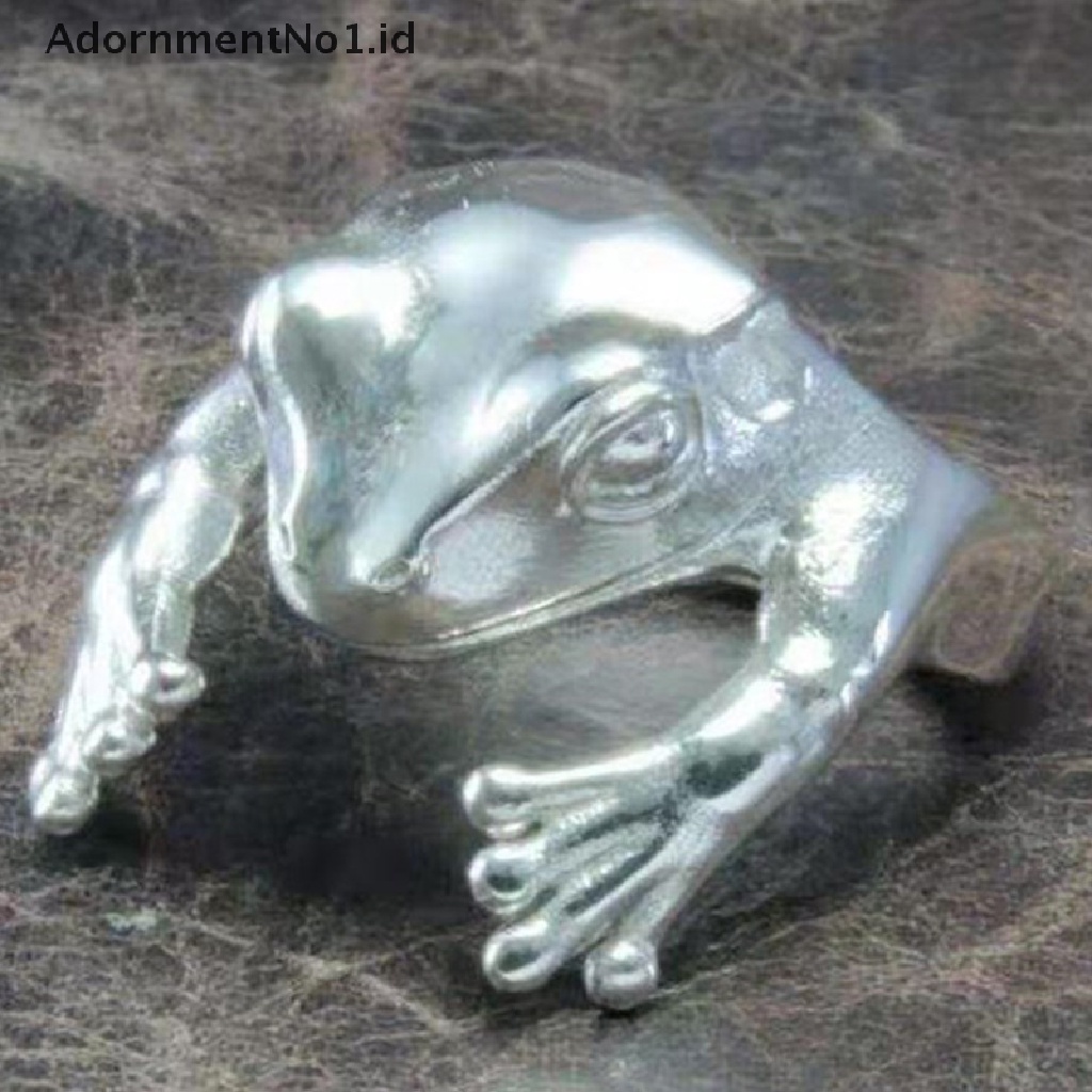 [AdornmentNo1] Cincin Hewan Kodok Untuk Wanita Kodok Kodok Metal Wrap Ring Cincin Kawin Hadiah [ID]