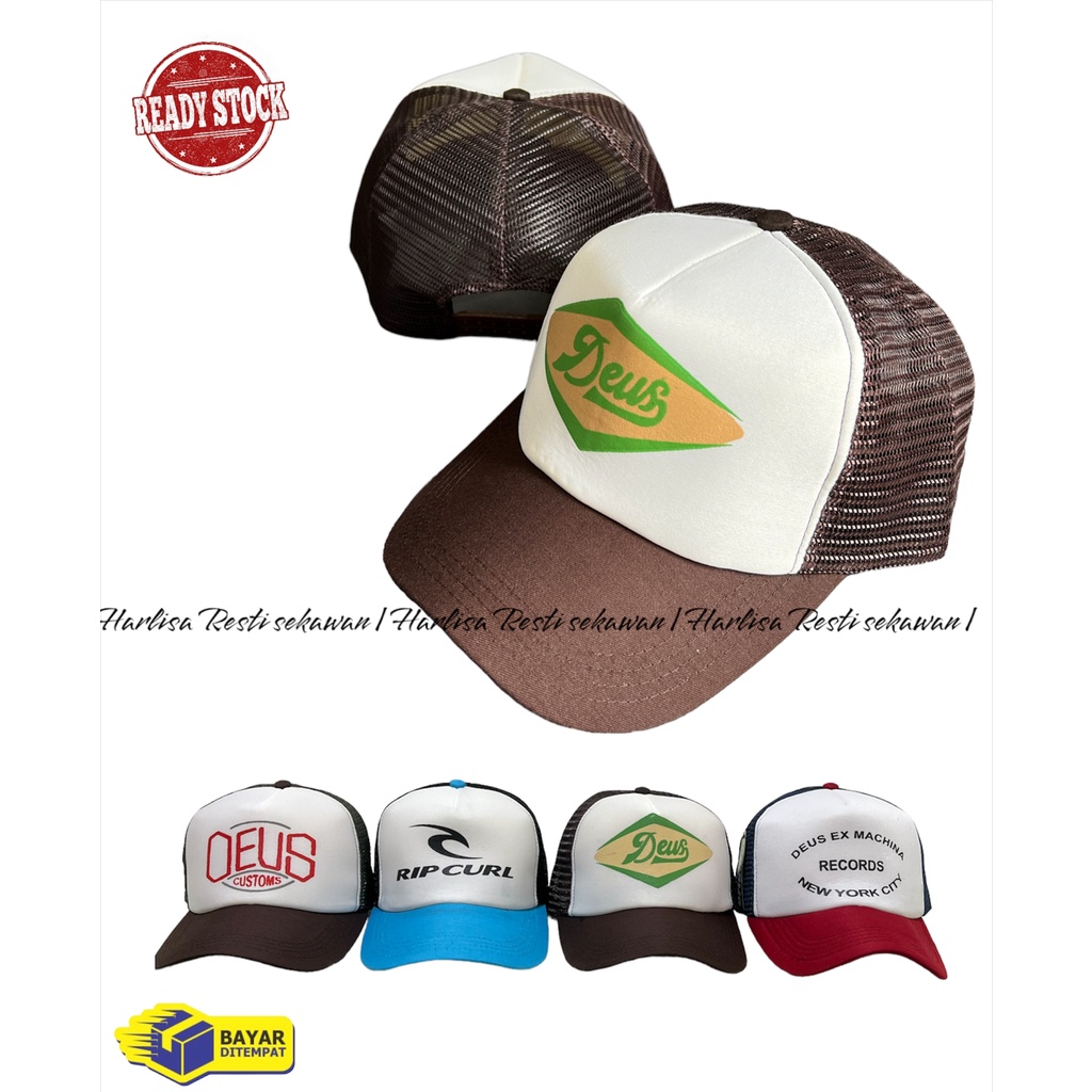 Topi Pria Distro Original Trucker hat Topi Jaring DEUS