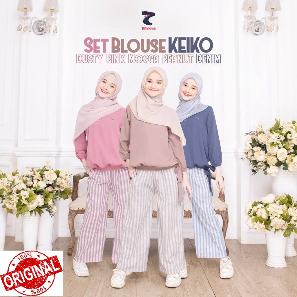 ( COD ) Setelan Pakaian Baju Set Blouse Keiko by Cutekids