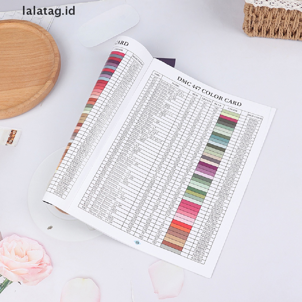 [lalatag] 5d Diamond Paing Tool Diamond Color Card Kartu Identifikasi Warna Berlian Imitasi [ID]