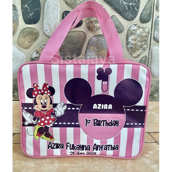 Tas Promosi Klinik Bidan Custom Bahan Tebal Minnie Mouse