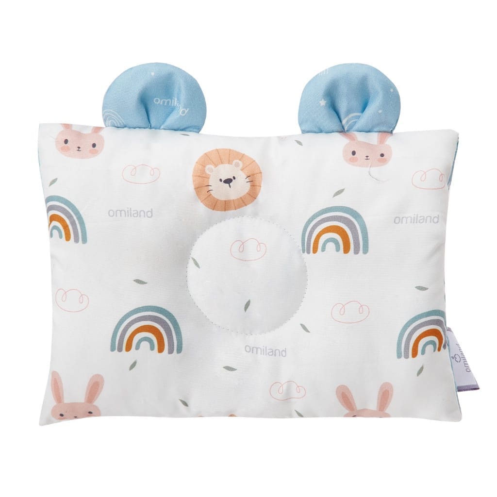 Omiland Bantal Lengan Peang Panda / Rainbow Biru Abu / Perlengkapan Tidur Bayi | Perlengkapan Bayi Newborn