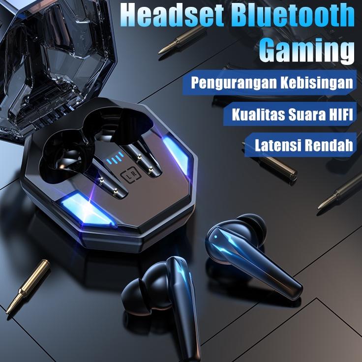 Baru Datang VOULAO GM4 Headset Bluetooth Gaming TWS with Mic Full Bass Stereo Handset Water Proof Ea