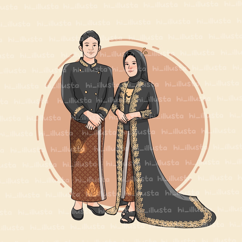 Jasa ilustrasi Digital hadiah gift foto keluarga birthday anniv wedding