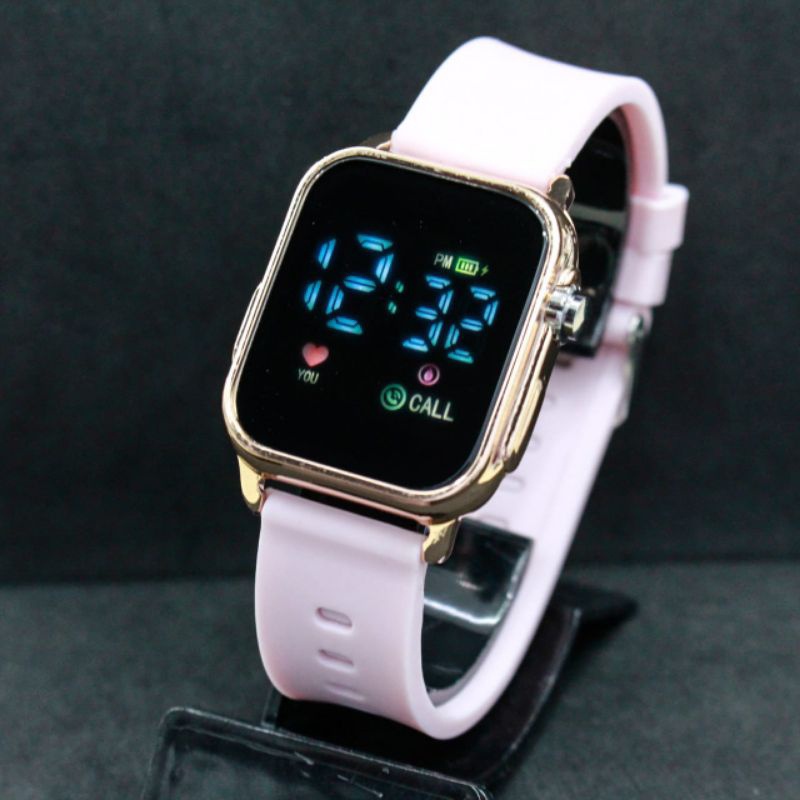 JAM TANGAN WANITA LED DIGITAL WATCH JSS 3642 TOP QUALITY TALI RUBBER TERBARU