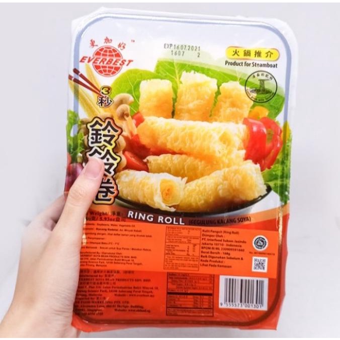 

Kulit Kembang Tahu Gulung/Everbest Ring Roll Steam Boat 168 gr