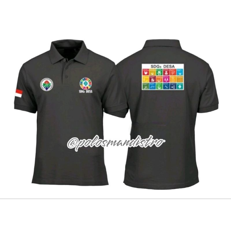 kaos POLO SDGS DESA BAJU SDGS + nama desa full sablon BAJU SDGS DESA