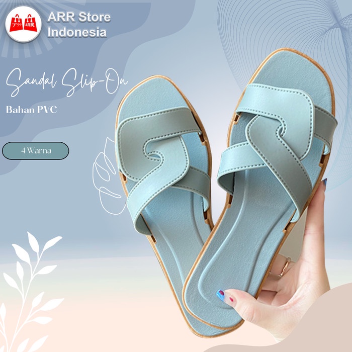 Sandal Slip On Wanita Casual &amp; Trendy Sendal Wanita Flat Import