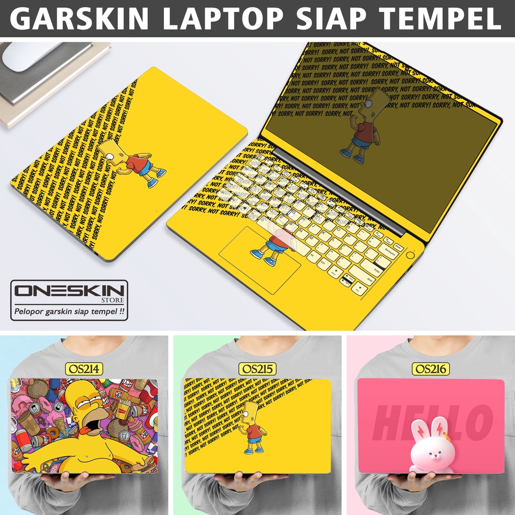 Garskin Sticker Laptop Protector Macbook Full Body Bottom Bezel Palmrest Skin Simpsons