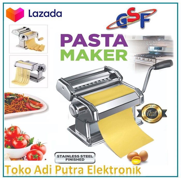 GSF Pasta Maker Gilingan Molen Mie ATLAS Gilingan Mie / Pembuat Kulit Lumpia Gilingan Molen Mamual Atlas Gsf 2 Tingkat Stainles Serbaguna