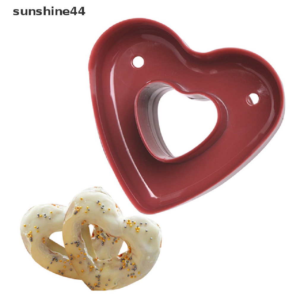 Sunshine Donut Maker Cutter Cetakan Kue Bentuk Bunga Hati Kue Roti Dessert Bakery Mould.