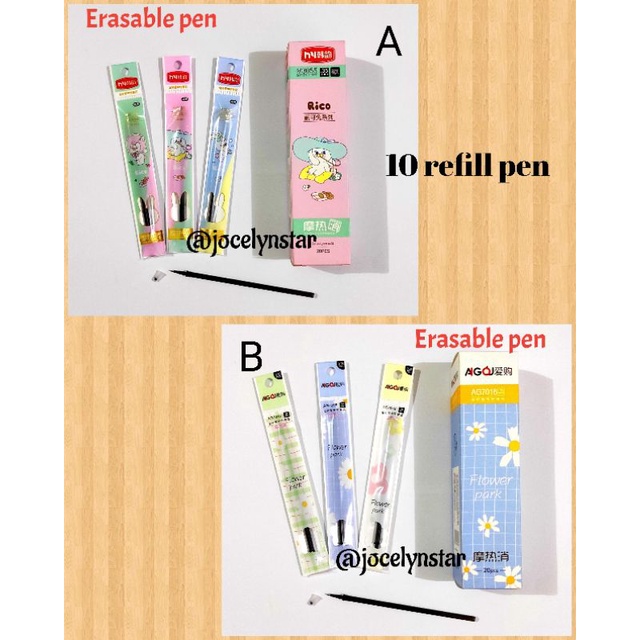 

( 10 pcs) erasable refill pen/ isi pulpen bisa dihapus/ isi bolpen/ isi pulpen magic