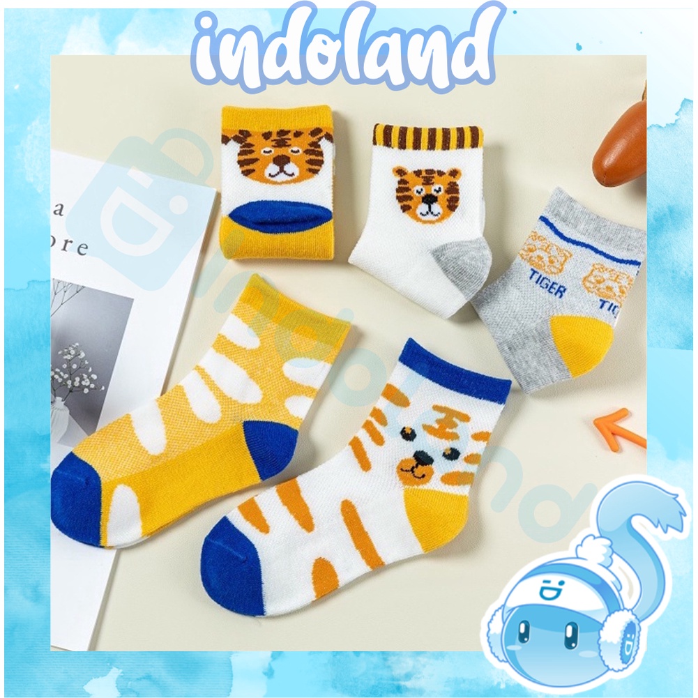 ☀INDOLAND☀ Kaos Kaki Anak Motif Harimau Kaus Kaki Bayi Lucu Tiger KK054