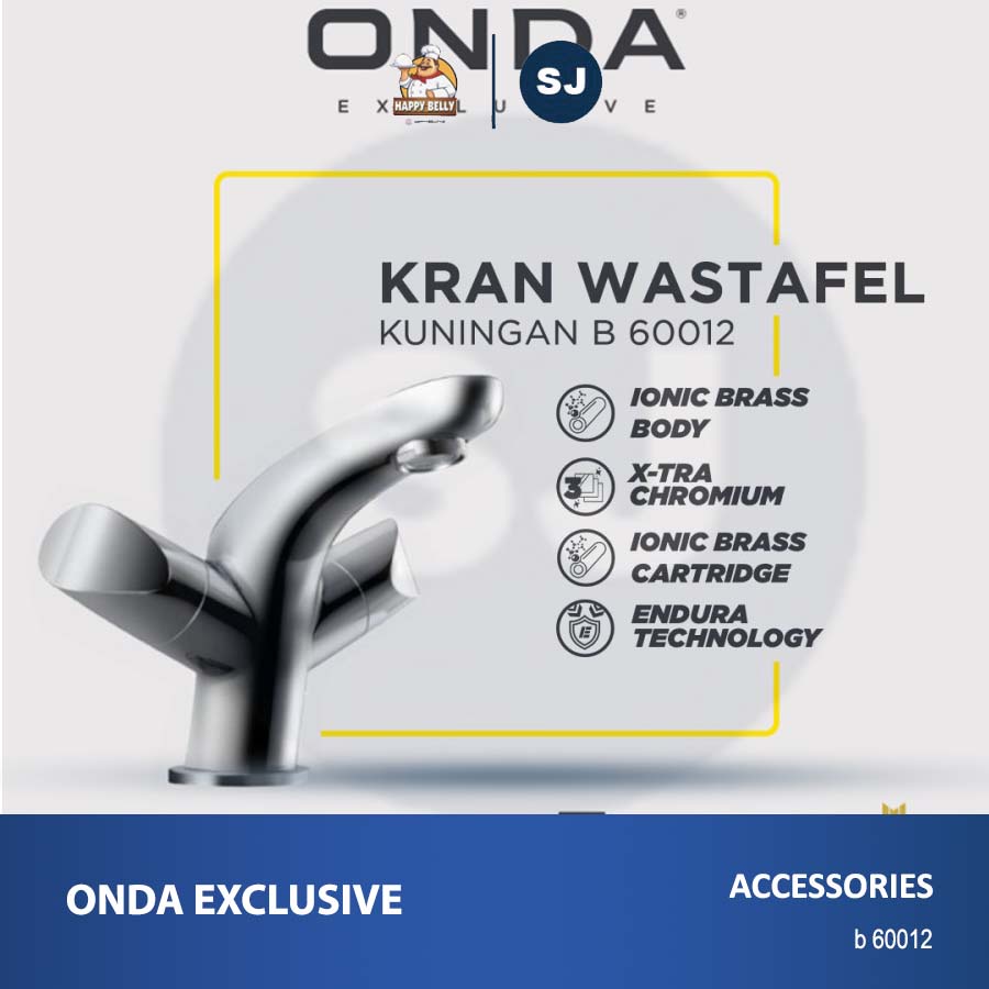ONDA EXCLUSIVE Kran Wastafel Cuci Tangan Panas Dingin Kuningan B 60012