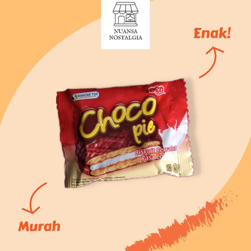 

TERMURAH! Jajan Jadul Choco Pie - Biskuit Berbalut Cokelat Susu