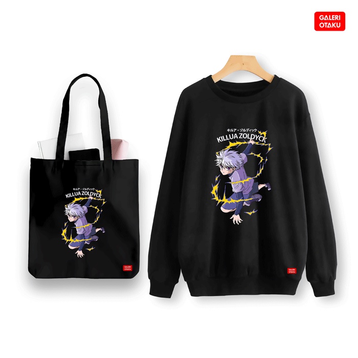 TERBARU SWEATER PRIA WANITA ANIME KILLUA ZOLDYCK HUNTER X HUNTER / JAKET ANIME / CREW NECK ANIME / HOODIE ANIME KILLUA / SWEATER HOODIE PRIA WANITA