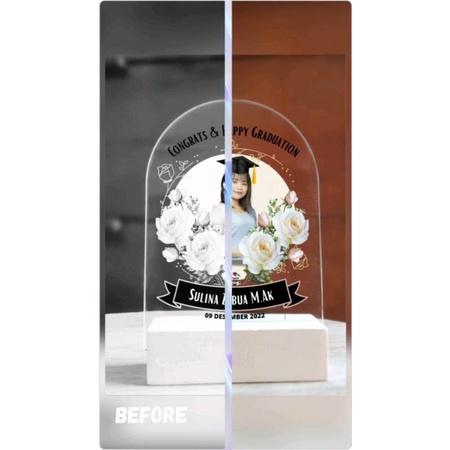 Custom Akrilik - Acrylic hias high quality hadiah wisuda birthday anniversary