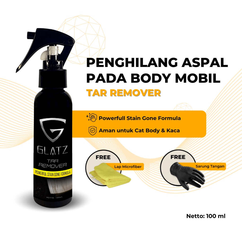 Penghilang Aspal di Body Mobil GLATZ Tar Remover Pembersih Lem Stiker Motor Pada Velg