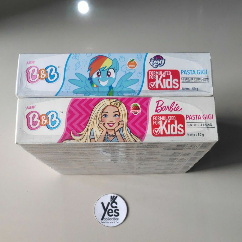 B&amp;B Kids Pasta Gigi &amp; Sikat anak Rasa Jeruk Stroberi Strawberry Netto 50g Odol Kids