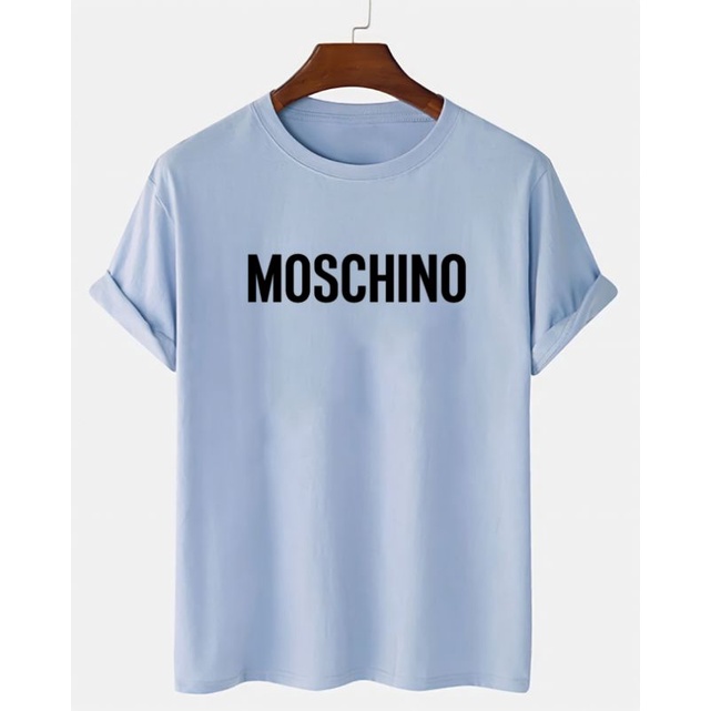 Baju Oblong Kaos Pria Lengan Pendek Cotton Moschi Tshirt Unisex Termurah Cod