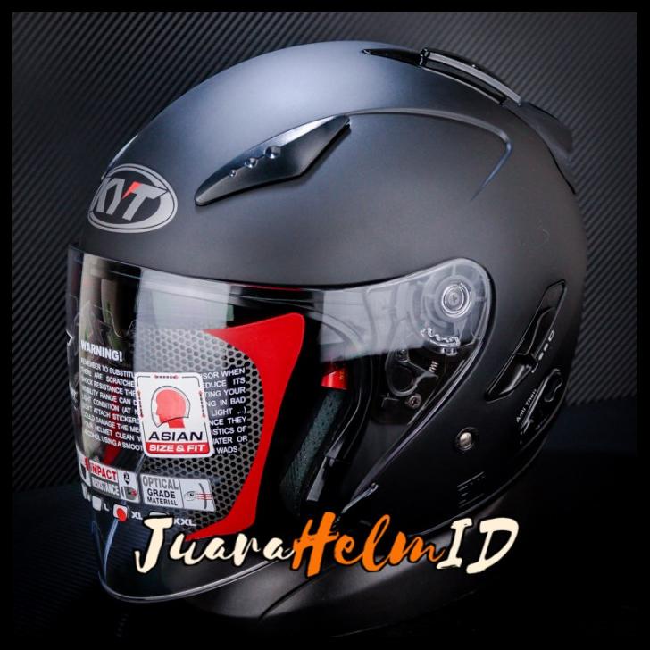 Kyt Helm Galaxy Slide Flat R Visor / Black Doff / Double Visor