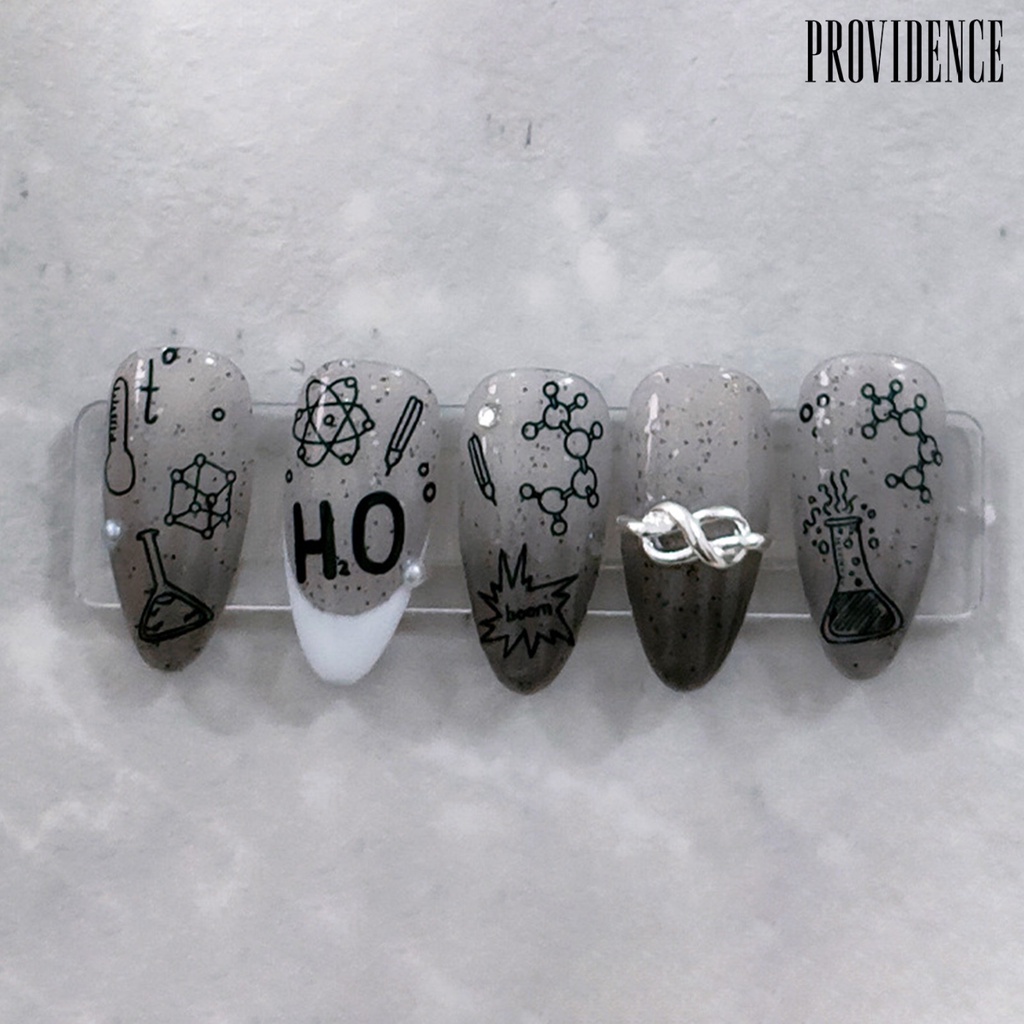 Providence 1lembar Wanita Patch Kuku Tipis Tiga Dimensi Dilepas Wearable Great Stickiness Nails DIY Penutup Penuh Kimia Gaya Stiker Kuku Aksesoris Kuku