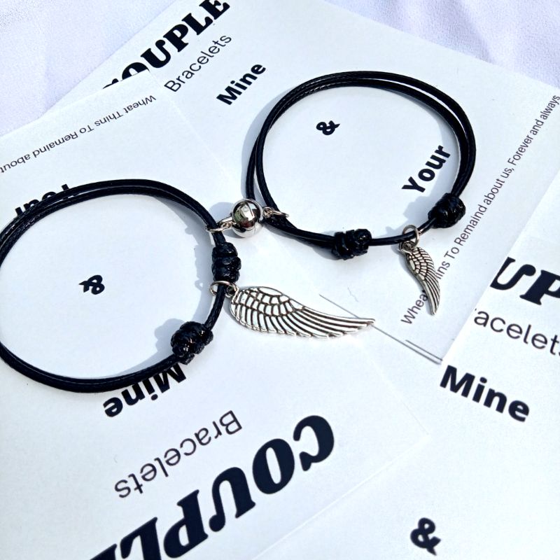 {2pcs Couple} Gelang Couple Sayap