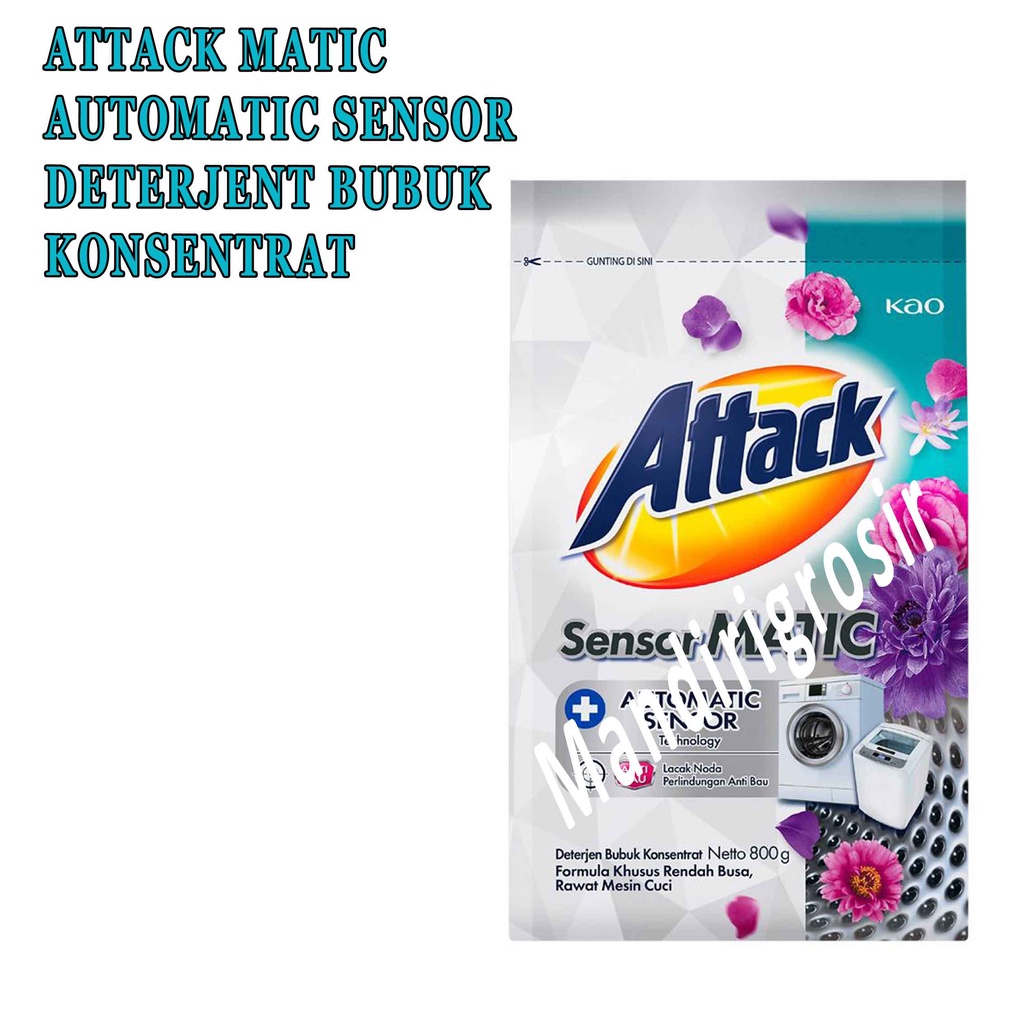 ATTACK Deterjent Bubuk Konsentrat* Automatic Sensor* Attack Matic*800grm