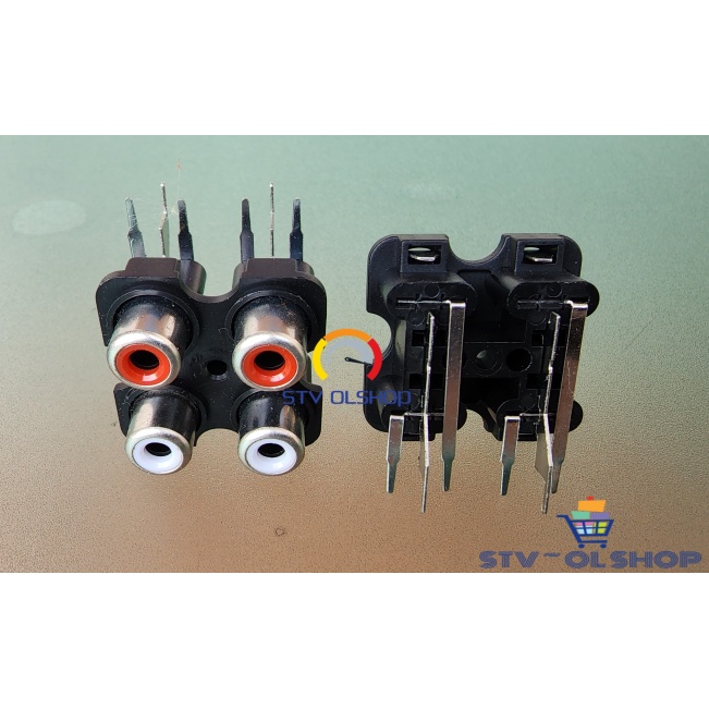 Soket rca 4 pin bell / terminal rca 4 pin kotak