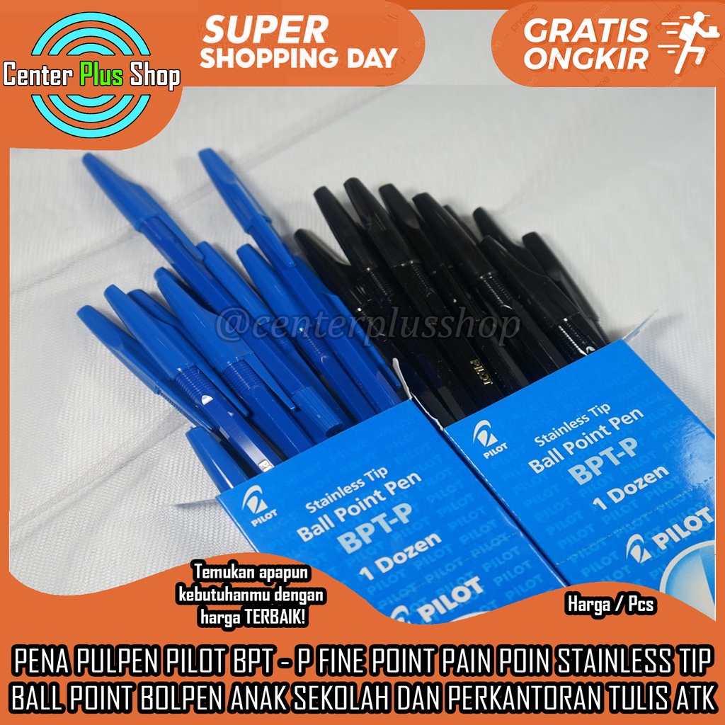 

PENA PULPEN PILOT BPT - P FINE POINT POIN BALL POINT BOLLPOINT BOLPEN BALLPEN STAINLESS TIP STAINLIS TEP STYNLES STYLIS HITAM DAN BIRU PER PCS DAN 12 PCS KEMASAN BIRU PEN ANAK SEKOLAHAN DAN PERKANTORAN MENULIS NYAMAN DI PAKAI DABN SIMPEL SIMPLE ITEM BLUE