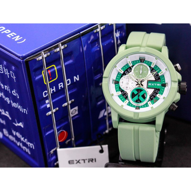 Jam Tangan Pria Extri X6064 Original Chronograph Aktif Include Box