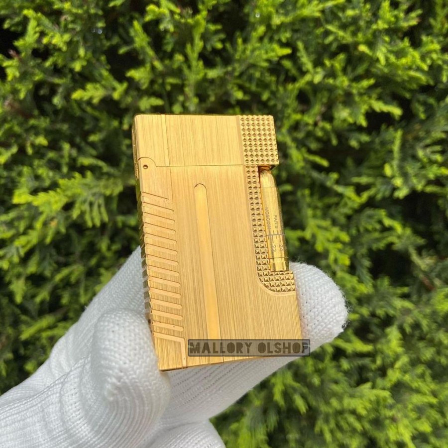 Korek Api S.t Dupont Gold 007 Brush Import Premium Quality