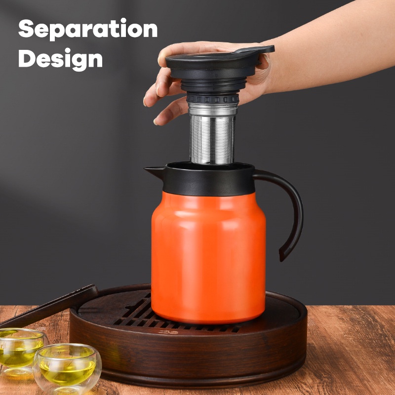 316 Thermos Stainless Steel 1000ML Double Wall Vacuum Temperature Display Air Panas Pot Thermal Flask