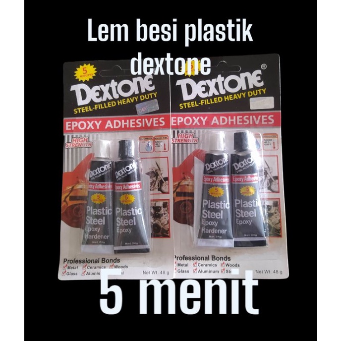 

Lem besi dan plastik dextone hanya 5 menit