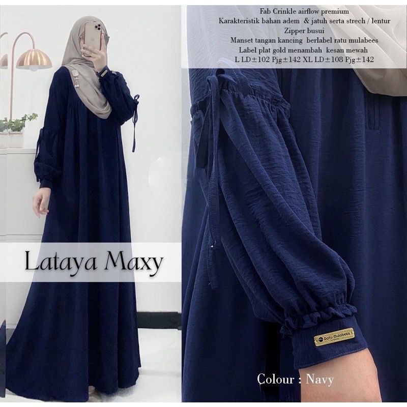 GAMIS LATAYA MAXY DRESS CRINKLE AIRFLOW BUSUI FRIENDLY / GAMIS CRINKLE VIRAL / GAMIS REMAJA / GAMIS CRINKLE LENGAN REMPEL