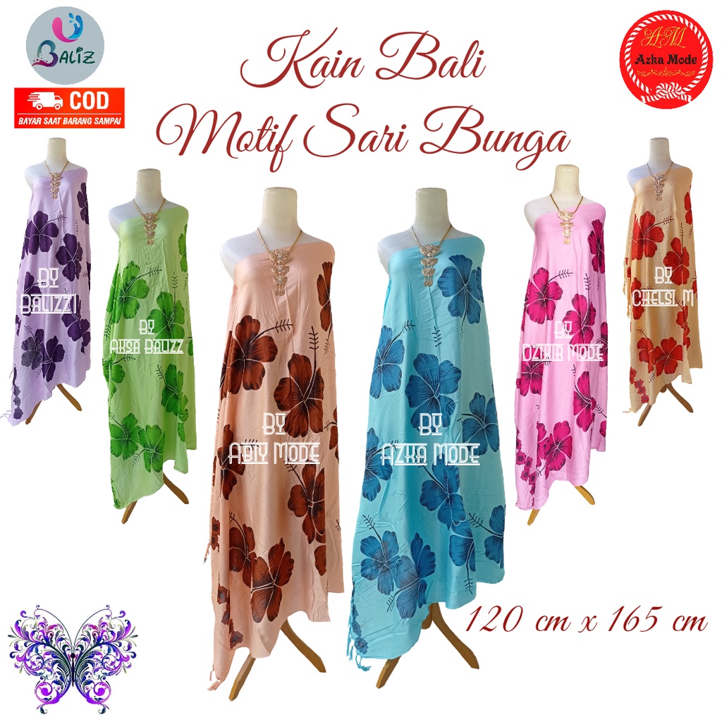 Kain Pantai Kain Bali Pantai - Kain Bali Motif New Sari Bunga Rumbai Standar - Sarung Pantai SEMBILAN MODE - Sarung Bali - Kain Pantai - Kain Katun Jepang - Kain Untuk Hiasan Dinding - Kain Untuk Plafon Mobil Truk Dan Mobil 3/4 Lainnya