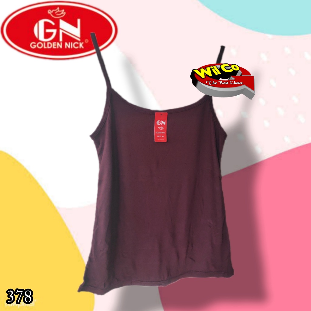 K378 - TANKTOP/KAMISOL ATASAN PAKAIAN DALAM WANITA TALI KECIL GOLDEN NICK SIZE XL XXL