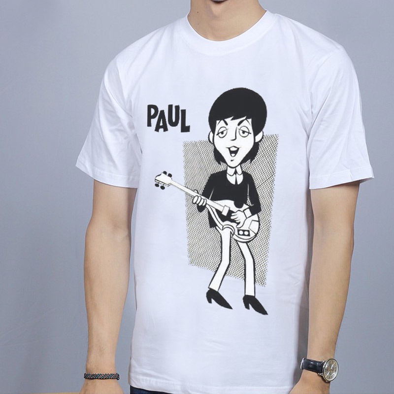 Kaos Karikatur Paul McCartney Tshirt Cotton Casual