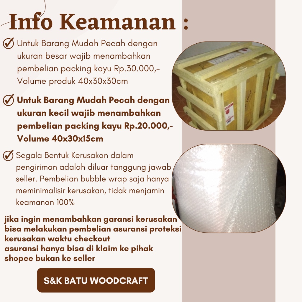 Hantaran Kayu 27,5x27,5 Plus Tutup Akrilik Box Kotak Seserahan Hantaran Kayu Sama Sisi