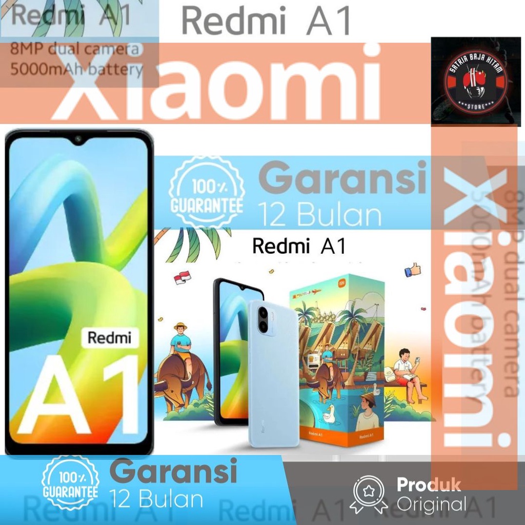 xiaomi redmi A1 2022 2+32GB-3+32GB-garansi resmi