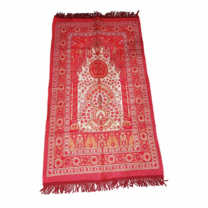 Sajadah Sajadah Yasin Turki Timbul Benang Emas Tebal - Jfashion Sajadah - Merah(S2I3) Sajadah Turkey