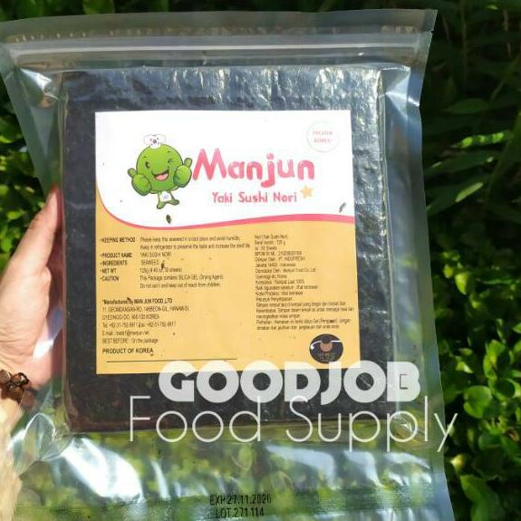 

RVN288 MANJUN Sushi Nori Kimbab 50 S Halal │ Nori Gimbab Import Lembar Rumput Laut |||