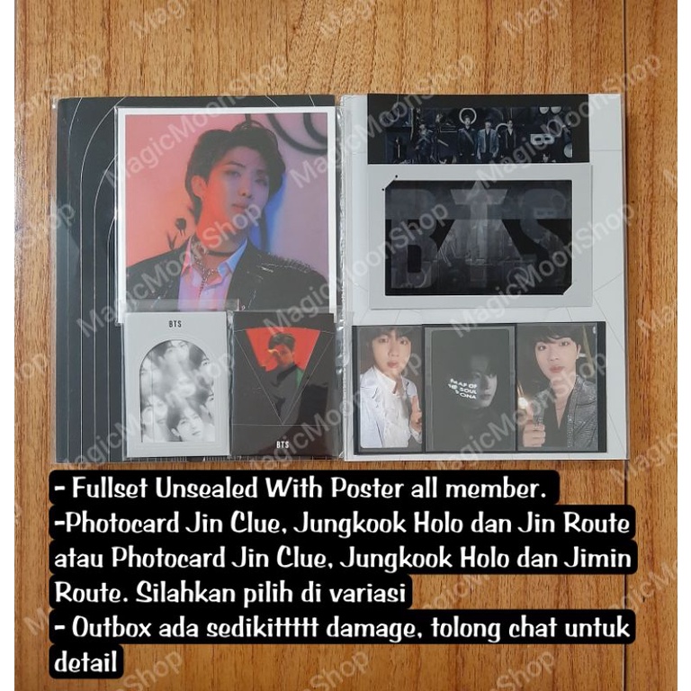 BTS MOTS ONE CONCEPT PHOTOBOOK SPECIAL SET WITH POSTER FULLSET(PHOTOCARD JIN SET & JUNGKOOK HOLO, JI