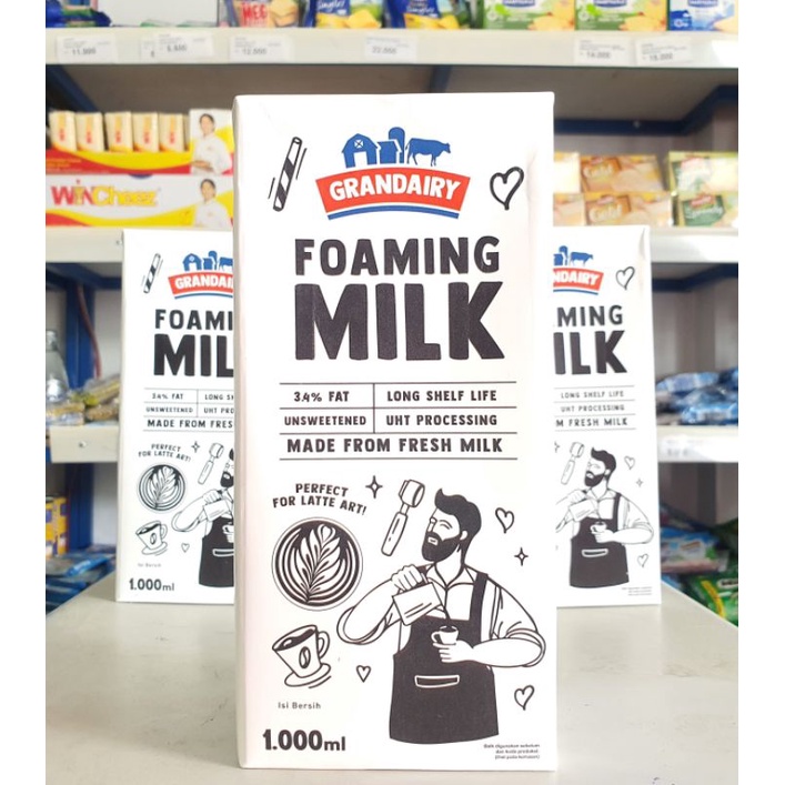 

Susu Grandairy Foaming Milk 1Liter / Susu UHT Granddairy 1Liter / Susu UHT Fullcream Grandairy 1Liter